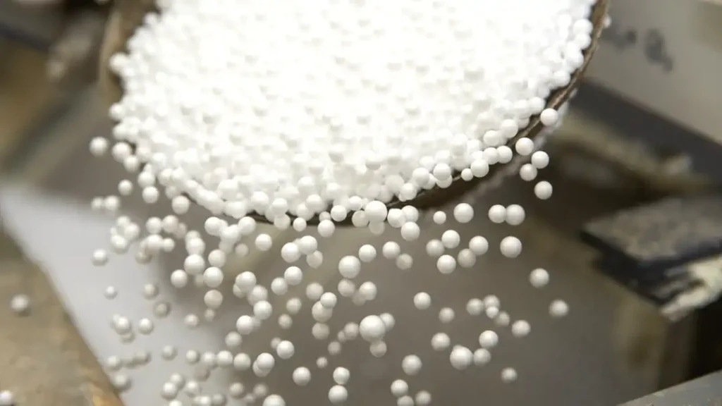 EPS Bead Clumping Caused by Static and Conveying Friction